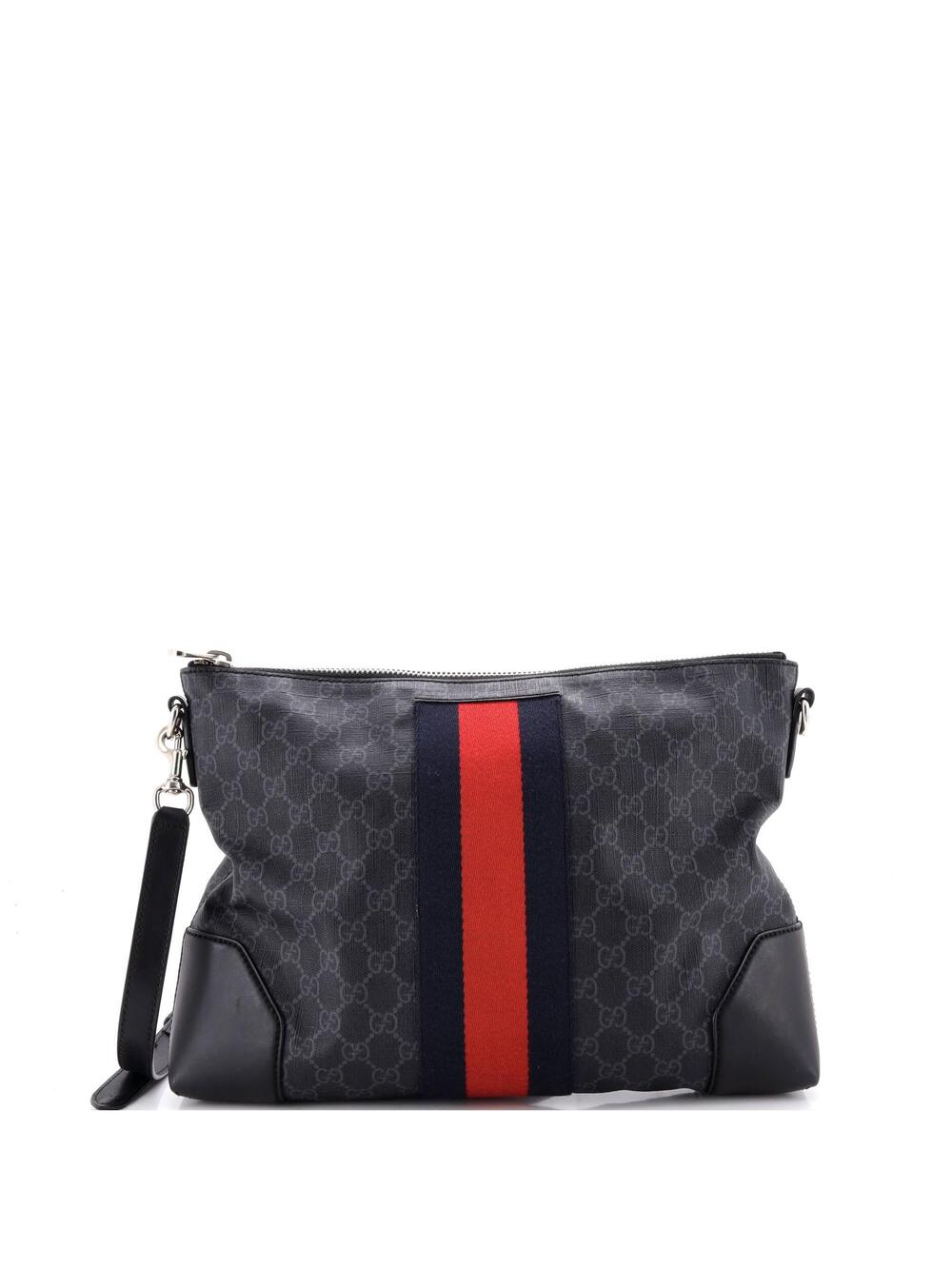Gucci Web Zip Flat Messenger Gg Coated #364824G97B